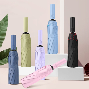 Thickened Enlarged Reinforced Fully Automatic Double-Layer Umbrella With Black Coating Dual-Purpose Business Umbrella